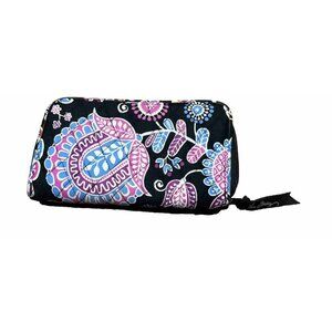 Vera Bradley Accordion Wallet Arctic Floral Blue Buffalo Check 2017 Large